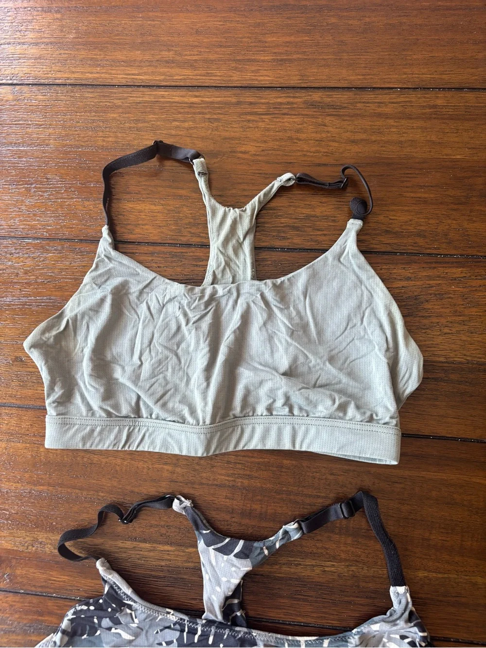 MeUndies Women's Sage Green Racerback Bralette Trio (Solid, Floral, Plaid)